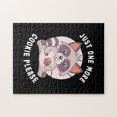 Raccoon Lover nur noch ein Cookie Bitte Puzzle (Horizontal)