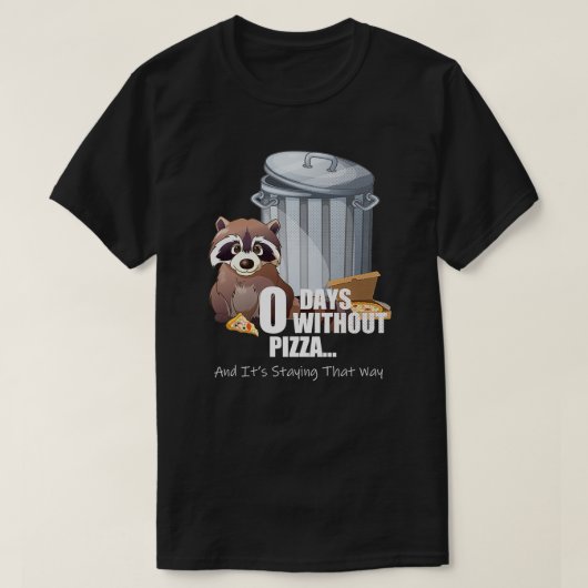 Raccoon Lover Pizza Funny Niedlich Trash Panda Piz T-Shirt (Design vorne)