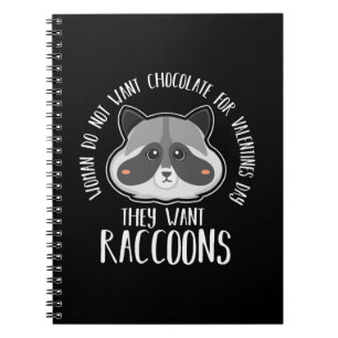 Raccoon Lover Raccoon Für Valentinstag Notizblock