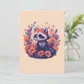 Raccoon Lovers Arte Einladung (Stehend Vorderseite)