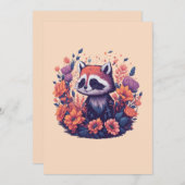 Raccoon Lovers Arte Einladung (Vorne/Hinten)
