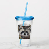 Raccoon-Malerei Acryltrinkbecher (Rückseite)