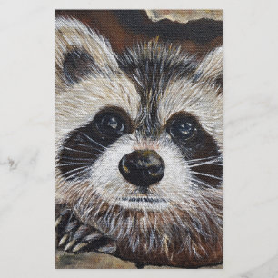 Raccoon-Malerei Briefpapier