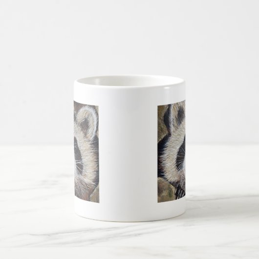 Raccoon-Malerei Kaffeetasse (Mittel)