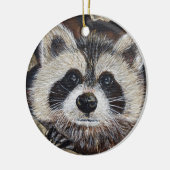 Raccoon-Malerei Keramikornament (Links)