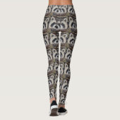 Raccoon-Malerei Leggings (Rückseite)