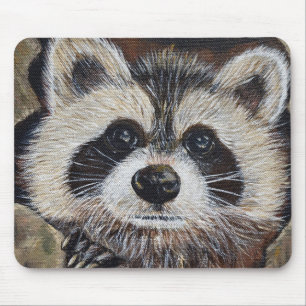 Raccoon-Malerei Mousepad