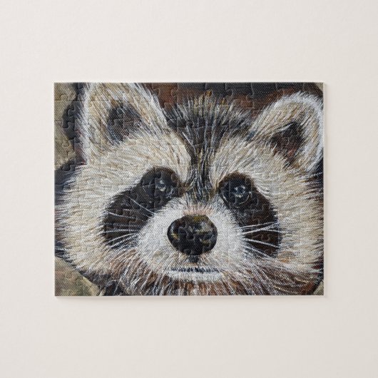 Raccoon-Malerei Puzzle (Horizontal)