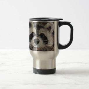 Raccoon-Malerei Reisebecher