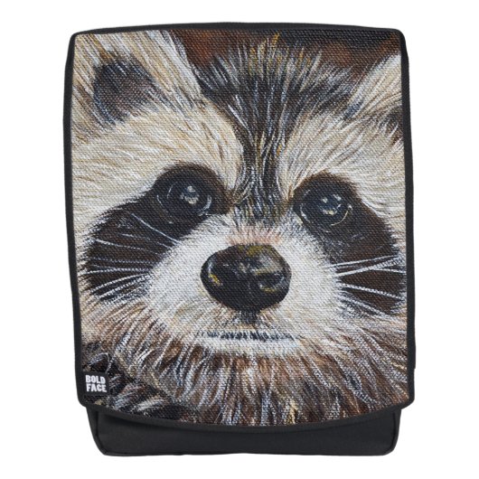 Raccoon-Malerei Rucksack (Vorderseite)