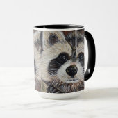 Raccoon-Malerei Tasse (VorderseiteRechts)