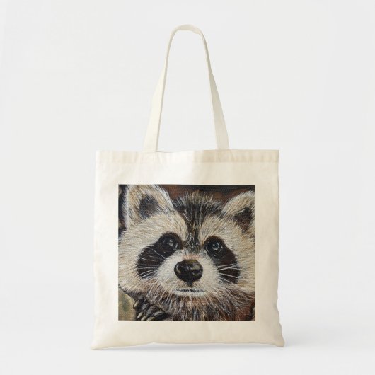 Raccoon-Malerei Tragetasche (Vorne)