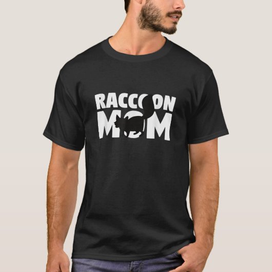 Raccoon Mama Raccoon Lover Geschenk für Mutter Tie T-Shirt (Vorderseite)