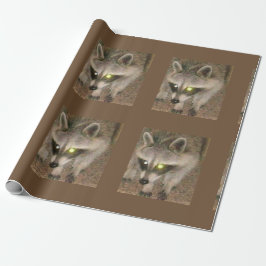 Raccoon Matte Wrapping Paper Geschenkpapier
