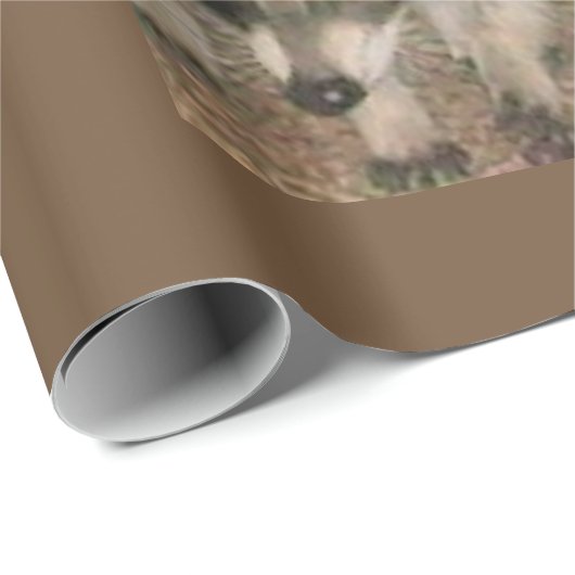 Raccoon Matte Wrapping Paper Geschenkpapier (Rolleneckpunkt)