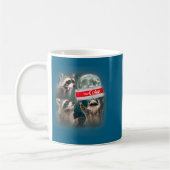 Raccoon Meme 3 Racoons Howling At Moon Funny Weird Kaffeetasse (Links)