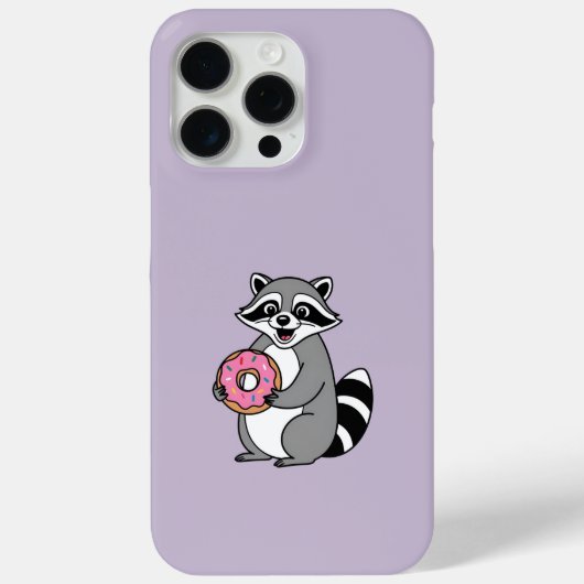Raccoon mit Donut - Spaß Lila Case-Mate iPhone Hülle (Rückseite)