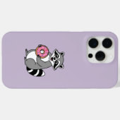 Raccoon mit Donut - Spaß Lila Case-Mate iPhone Hülle (Rückseite (Horizontal))