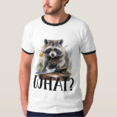 Raccoon mit einem Küchenmesser bestimmt, was? T-Shirt (Vorderseite)