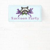 Raccoon mit Lavendel Raccoon Party Banner (InSitu)