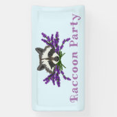 Raccoon mit Lavendel Raccoon Party Banner (Vertikal)