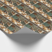 Raccoon mit Schokolade Chip Cookies Geschenkpapier (Ecke)