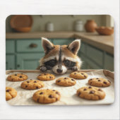 Raccoon mit Schokolade Chip Cookies Mousepad (Vorne)