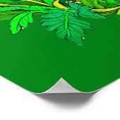 Raccoon mitten im Garten der Wildblume Poster (Ecke)