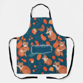 Raccoon Mosaik Personalisiertes Muster Schürze (Vorderseite)