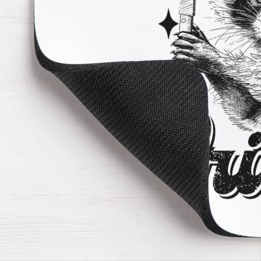 Raccoon Müll Funny Racoon Machen wir Verbrechen Ni Mousepad (Ecke)