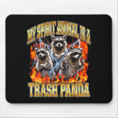 Raccoon My Srit Animal Is A Trash Panda Funny Boot Mousepad (Vorne)