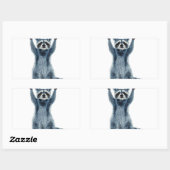 Raccoon - Naturwunder - Niedlicher Raccoon Rechteckiger Aufkleber (Blatt)