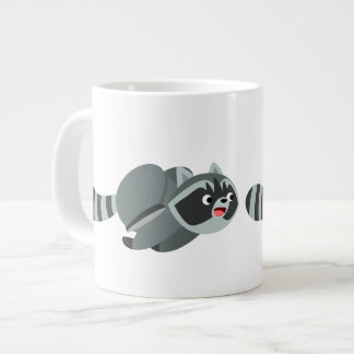 Raccoon niedlich Running Cartoon Jumbo-Tasse
