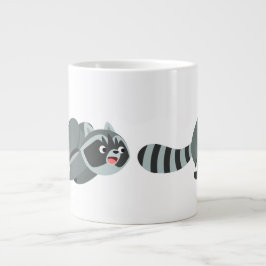 Raccoon niedlich Running Cartoon Jumbo-Tasse