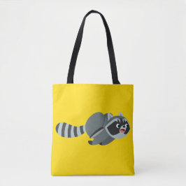 Raccoon niedlich Running Cartoon Tasche