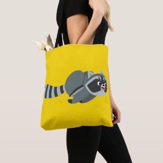 Raccoon niedlich Running Cartoon Tasche