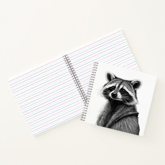 Raccoon-Notebook Notizblock (Innenseite)