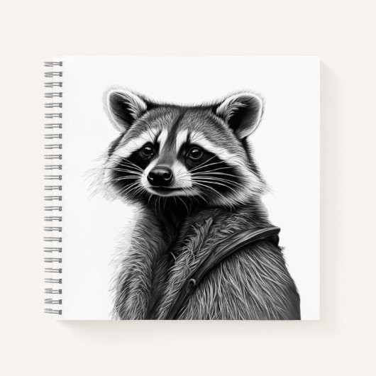 Raccoon-Notebook Notizblock (Vorderseite)