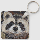 Raccoon Painting Schlüsselanhänger (Rückseite)
