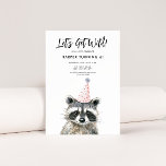 Raccoon Party Hat Kids Woodland Geburtstag Einladung<br><div class="desc">Feiern Sie Ihren großen Tag mit dieser bezaubernden Wasserfarben-Raccoon-Geburtstagseinladung! Mit einem charmanten Waschbär in einem Party-Hut ist dieses Holzdesign perfekt für Outdoor-Party, Waldabenteuer oder Naturliebhaber. Weiche Aquarellelemente und spielerische Walddetails schaffen ein süßes und skurriles Aussehen, das sich ideal für Jungen oder Mädchen eignet. Einfach mit dem Namen, dem Alter und...</div>