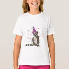 Raccoon Partying - Tiere mit einem Party T-Shirt