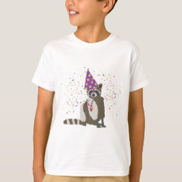 Raccoon Partying - Tiere mit einem Party T-Shirt
