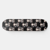 Raccoon Pattern Design Black  Skateboard (Horizontal)
