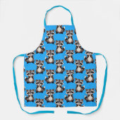 Raccoon Pattern Design Blue  Schürze (Vorderseite)