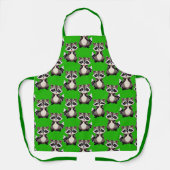 Raccoon Pattern Design Green  Schürze (Vorderseite)