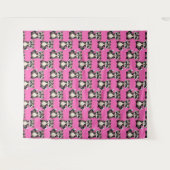 Raccoon Pattern Design Pink  Wandteppich (Vorderseite (Horizontal))