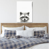 Raccoon Pencil Zeichnend Leinwanddruck (Insitu (Schlafzimmer))