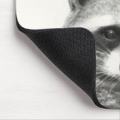 Raccoon Pencil Zeichnend Mousepad (Ecke)