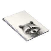 Raccoon Pencil Zeichnend Notizblock (Rechte Seite)