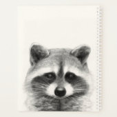 Raccoon Pencil Zeichnend Planer (Rückseite)